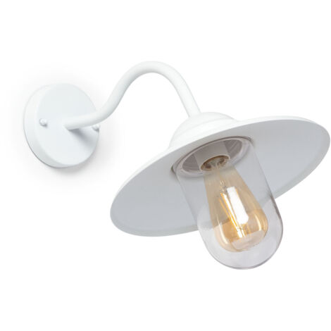 Lámpara de Pared Exterior Aluminio Adaoua Blanco