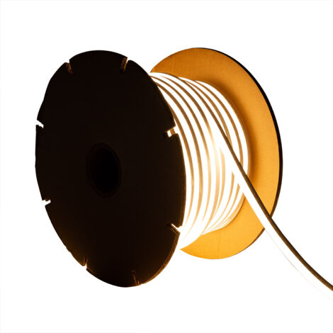 Tira LED Neón Regulable 220V BOBINA 50m SFLEX8 8W/m Corte 100cm IP65 Blanco Cálido