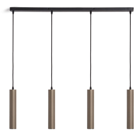 Lámpara Colgante Aluminio Aritz 4 Focos Bronce