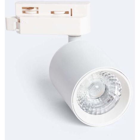 Foco LED Para Carril Monofásico 20W - Negro Regulable, 3000K Blanco Cálido, Ideal Para Tiendas Y Hogar