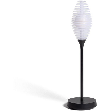 Lámpara de Mesa LED Portátil Exterior con Batería USB Recargable Dukuza Negro