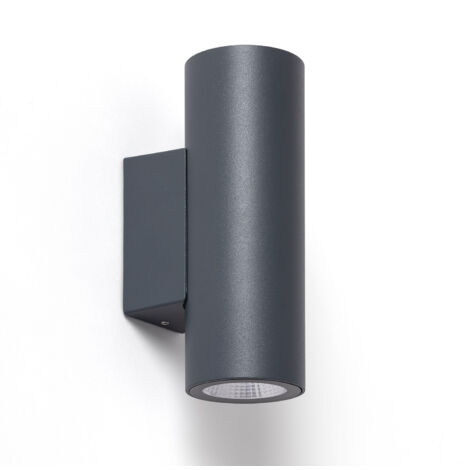 Aplique de Pared Exterior LED 12W Aluminio Iluminación Doble Cara CCT Seleccionable Satna Antracita
