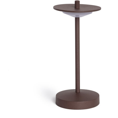 Lámpara de Mesa LED Portátil para Exterior Metal con Batería Recargable Estepona Marrón