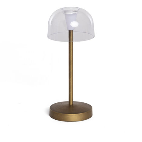 Lámpara de Mesa LED Portátil para Exterior Metal con Batería Recargable Lendora Latón