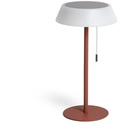 Lámpara de Mesa Solar Exterior LED 1.2W Metal Aldana Marrón