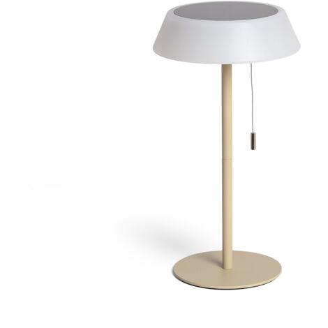 Lámpara de Mesa Solar Exterior LED 1.2W Metal Aldana Crema
