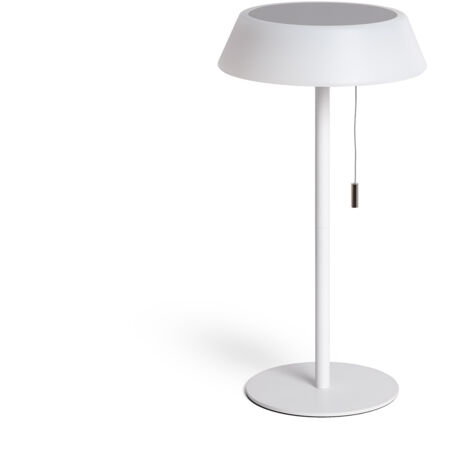 Lámpara de Mesa Solar Exterior LED 1.2W Metal Aldana Blanco