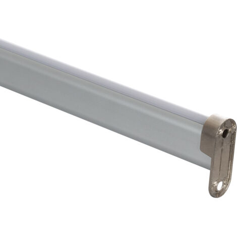 Perfil Aluminio Barra Colgar Ropa para Armario para Tiras LED hasta 12 mm Aluminio 2 m Blanco traslúcido