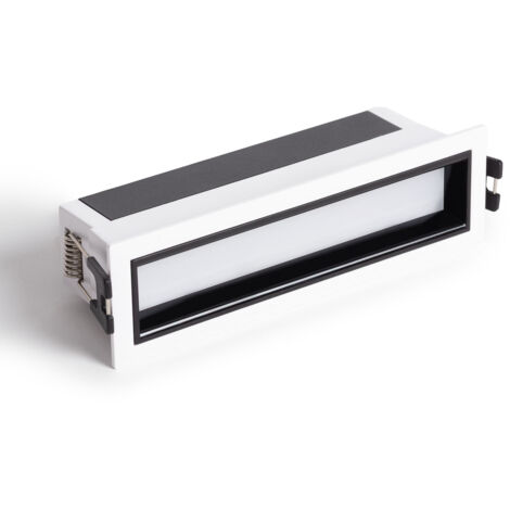 Foco Lineal LED 7W Empotrable Neale CRI90 Corte 140x35 mm 3000K Blanco / Negro Blanco Cálido