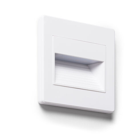 Baliza de Pared LED Empotrable Cuadrado Olite para Caja Universal 3000K Blanco Blanco Cálido (1/5)