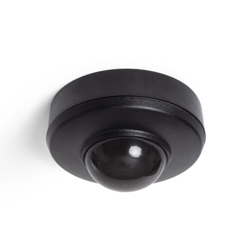 Sensor de Movimiento PIR Crepuscular 360º de Superficie/Empotrable Exterior IP54 Especial Pasillos Negro