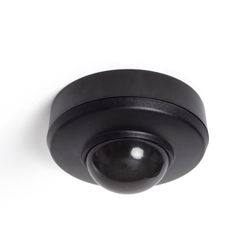 Sensor de Movimiento PIR Crepuscular 360º de Superficie/Empotrable Exterior IP54 Negro