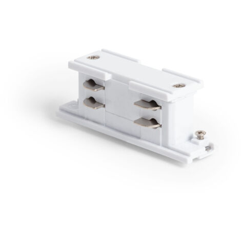 Conector Tipo I para Carril Trifásico Empotrable Aluminio Blanco (1/4)