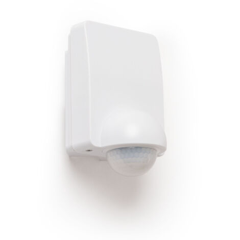 Sensor de Movimiento PIR Crepuscular 240º Exterior IP65 con Mando Blanco