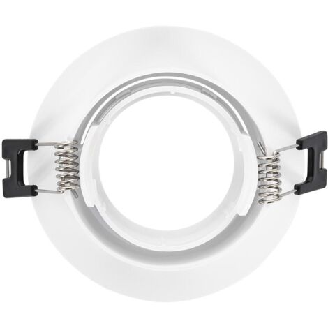 Aro Downlight Circular Basculante para Bombilla LED GU10 / GU5.3 Corte Ø 70 mm Blanco
