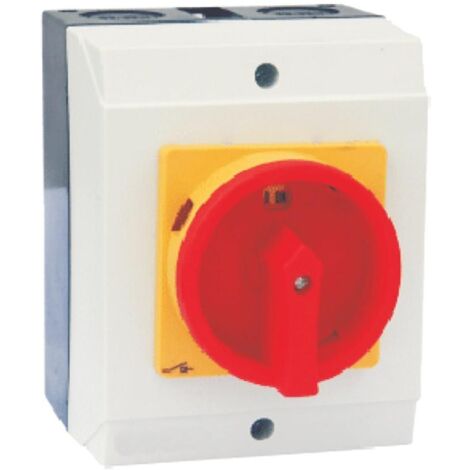 Interruptor Seccionador Corte en Carga Paro Emergencia Superficie Montaje en Cuadro MAXGE 4P 25-100A IP65 25 A (1/4)