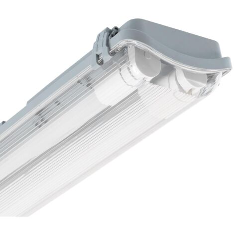 Pantalla Estanca Slim para dos Tubos LED 60 cm IP65 Conexión un Lateral 600 mm - 600 mm