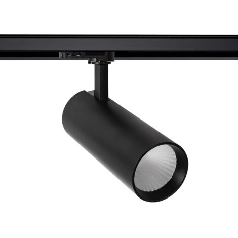 Foco Carril LED Trifásico 30W Bertha LIFUD Negro 3000K Blanco Cálido
