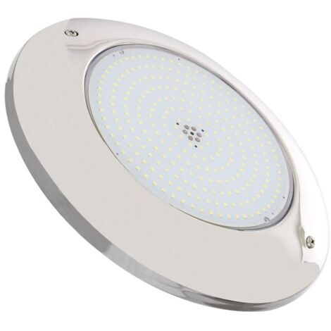 Foco Piscina Superficie LED Sumergible 12V DC Acero Inoxidable IP68 20W 6000K Blanco Frío