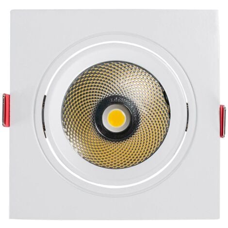 Foco empotrable Downlight Led orientable 10W Cuadrado