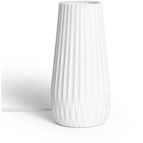 Lámpara de Mesa de Cerámica Teide Blanco