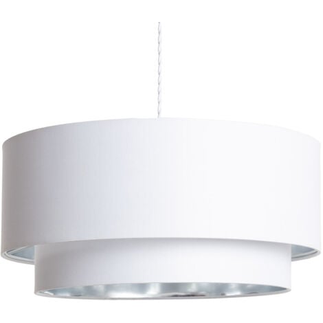 Lámpara Colgante Textil Reflect Duo Blanco