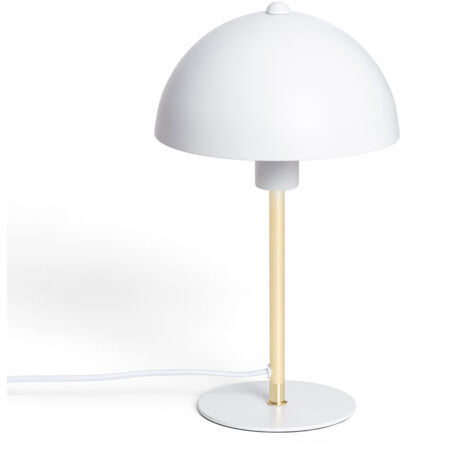 Lámpara de Mesa de Metal Wavuli Blanco