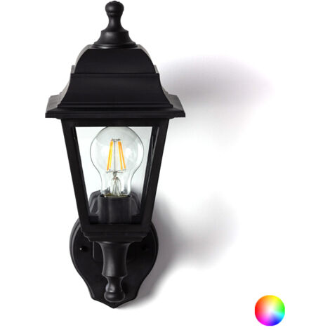 Lámpara de Pared Exterior con Detector de Movimiento PIR Mini Villa Negro