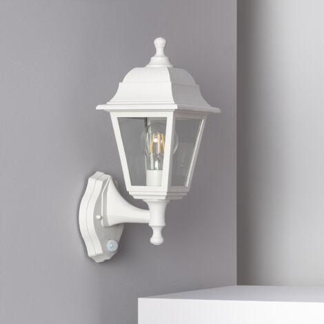 Lámpara de Pared Exterior con Detector de Movimiento PIR Mini Villa Blanco