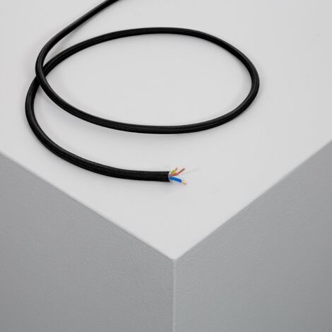 Cable Textil Eléctrico Negro 7 m