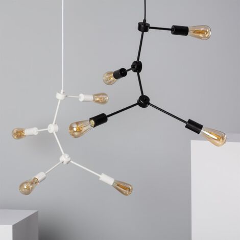 Lámpara Colgante de Metal Molecular Negro (1/5)