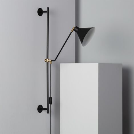 Lámpara de Pared Orientable Metal Oga Negro