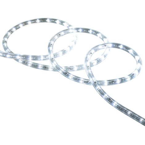 Manguera LED Redonda 220V AC 36 LED/m Blanco Frío IP65 a Medida Corte cada 100 cm 10 m