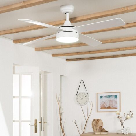 Ventilador de Techo Silencioso Timor Blanco 132cm Motor DC Blanco