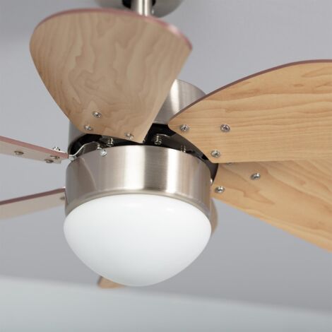 Ventilador de Techo Silencioso Orion Madera 81cm Motor DC Plateado