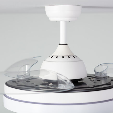 Ventilador de Techo LED Dalori Blanco 106cm Motor DC Aspas Desplegables 165º