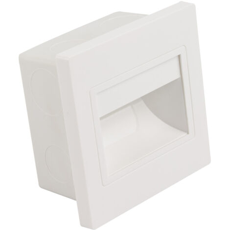 Baliza LED 1.5W Empotrable Pared Blanco Randy 3000K Blanco Cálido