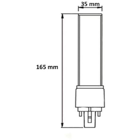 Bombilla LED G24 9W 907 lm Frost 3000K Blanco Cálido