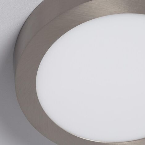 Plafón LED 18W Circular Metal Ø225 mm Silver  6000K Blanco Frío