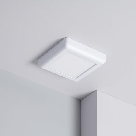 Plafón LED 12W Cuadrado Metal 178x178 mm Design White 3000K Blanco Cálido