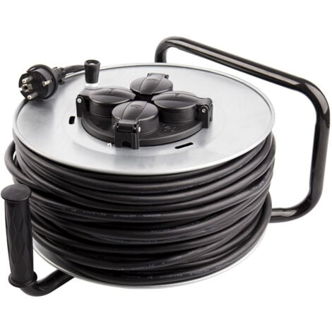 Cable Prolongador De Corriente Silver Electrics 10M 3X 1.5mm 250V 16A  3.500W Negro