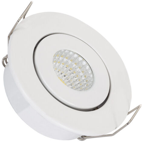 Foco Downlight LED COB Direccionable Circular Blanco Corte Ø 45 mm No Flicker 4000K Blanco Neutro