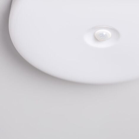 Plafón LED 18W Circular Ø290 mm No Flicker con Sensor de Movimiento PIR y  Crepuscular Blanco