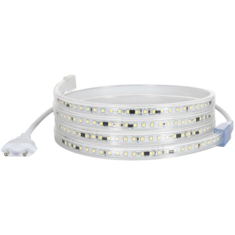 Perfil de PVC 1m para Neón LED 7.5 W/m Regulable 220V AC 120 LED/m  Semicircular 180º Monocolor IP67 a Medida Corte cada 100 cm - efectoLED