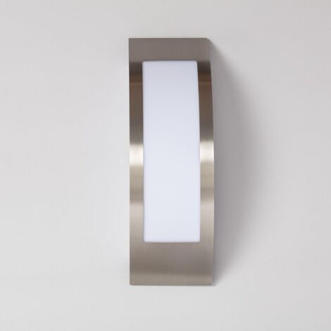 Aplique de Pared Exterior de Acero Inoxidable Girig Plateado