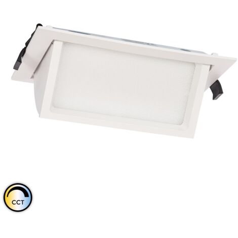 Downlight LED 24W Rectangular Direccionable Chip OSRAM CCT Seleccionable 120 lm/W Corte 210x125 mm No Flicker Seleccionable (Cálido-Neutro-Frío) (1/5)