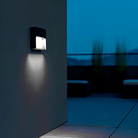 Baliza Exterior LED 6W Superficie Pared Arca 6000K Blanco Frío