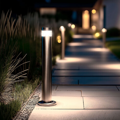 Baliza Exterior LED 5W Superficie Pie 50cm Inti Inox 3000K Blanco Cálido