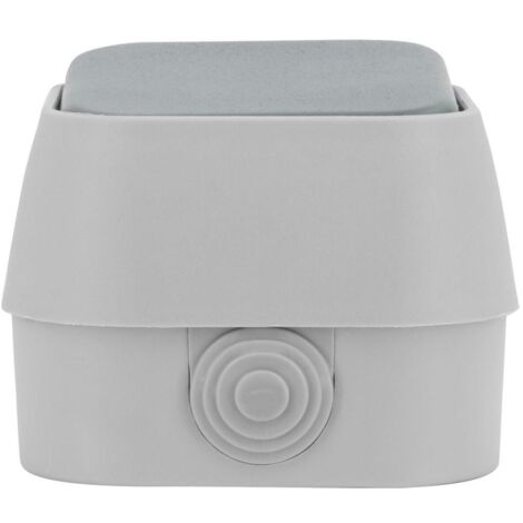 Interruptor Doble IP54 Gris