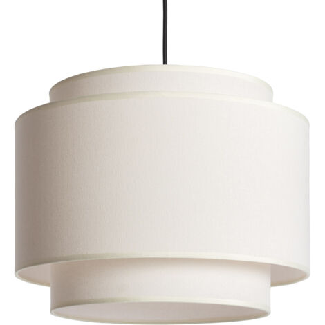 Lámpara Colgante Metal y Tela Arija Yara Beige